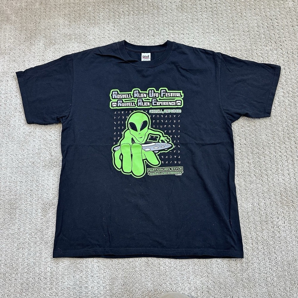 Vintage Roswell T-Shirt Mens XL Party Like An Alien Experience Festival Y2K 2000